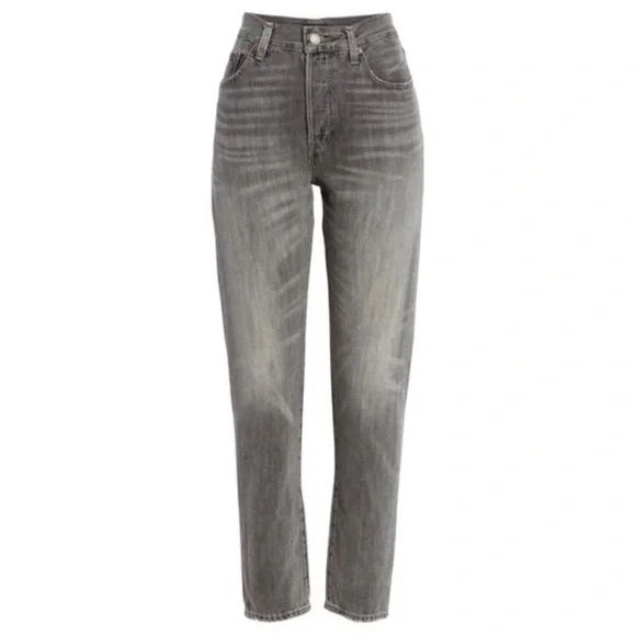 POLO RALPH LAUREN GREY HIGH WAIST SLIM
STRAIGHT CROP JEANS Size 32 NWT - Picture 3 of 15